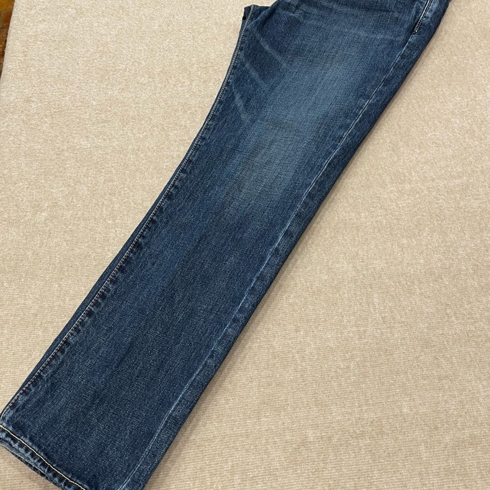 Abercrombie & Fitch Medium Wash Straight Leg Button Fly Denim Blue Jeans 32x30 - Picture 12 of 13